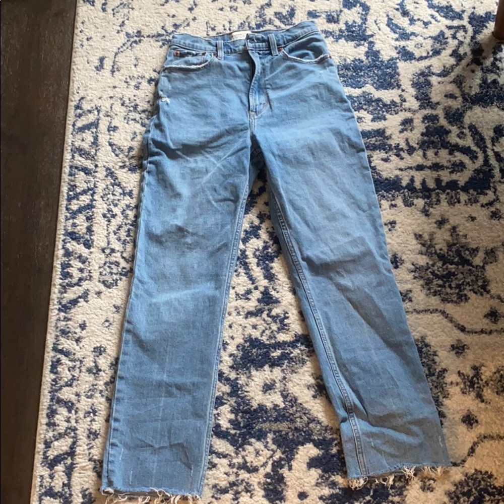 High waisted jeans